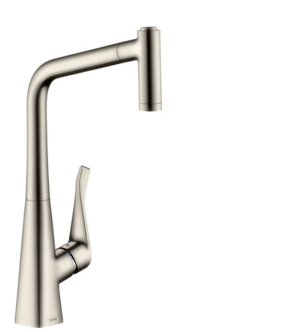 https://raleo.de:443/files/img/11eeea41bb2f09e092906bba4399b90c/size_l/Hansgrohe-HG-Spueltischmischer-320-Metris-M71-Ausziehbrause-2jet-sBox-edelstahl-optik-73801800 gallery number 1